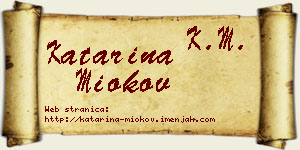 Katarina Miokov vizit kartica